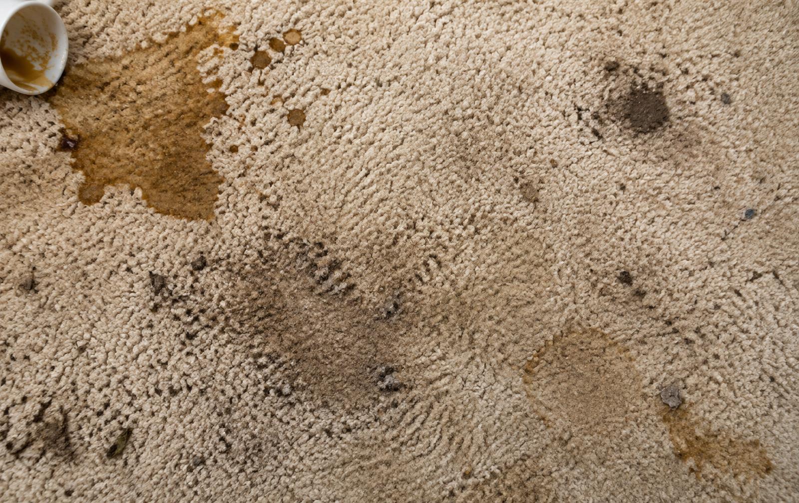 Carpet stain removal before